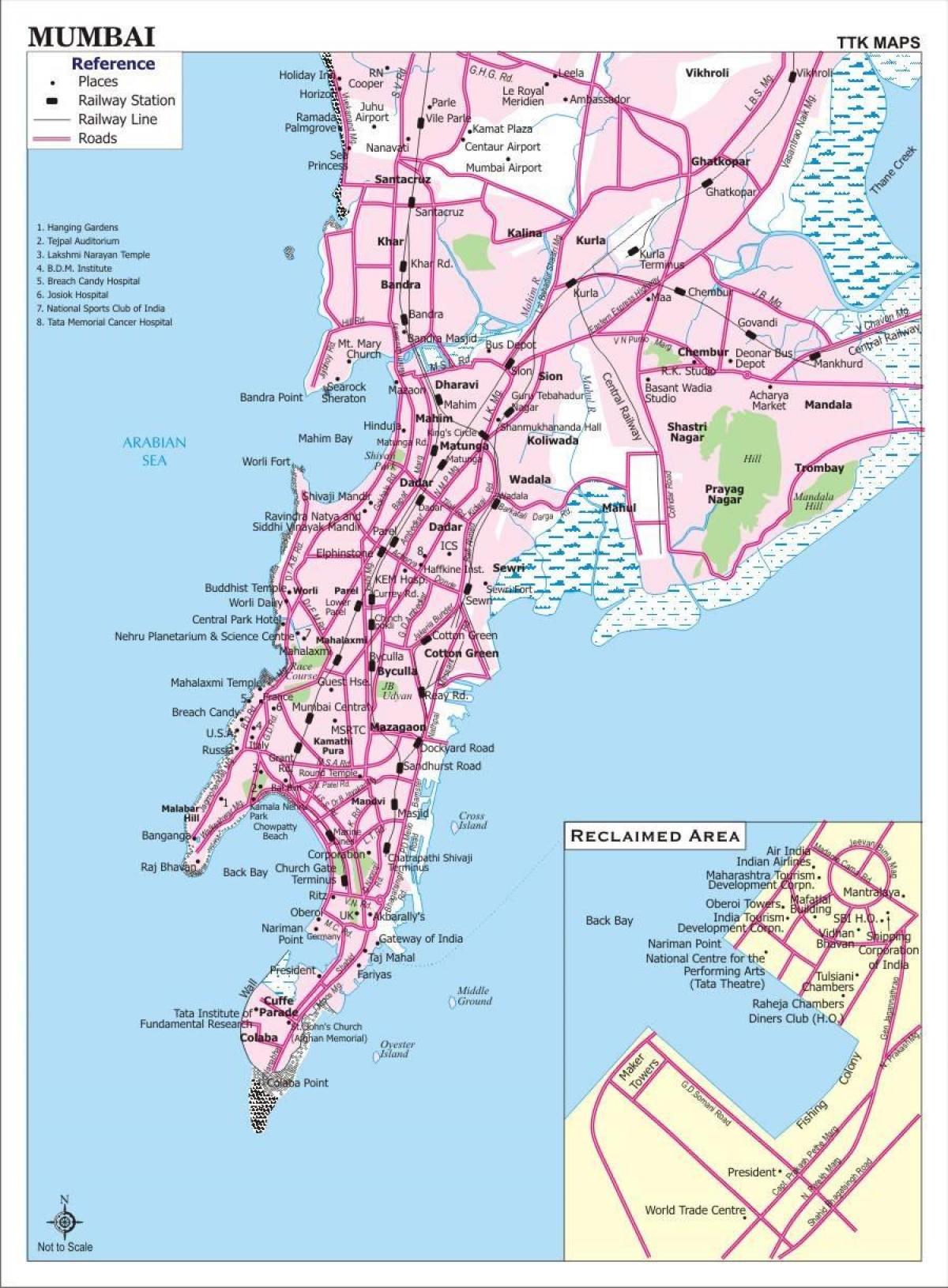 карта міста Мумбаї