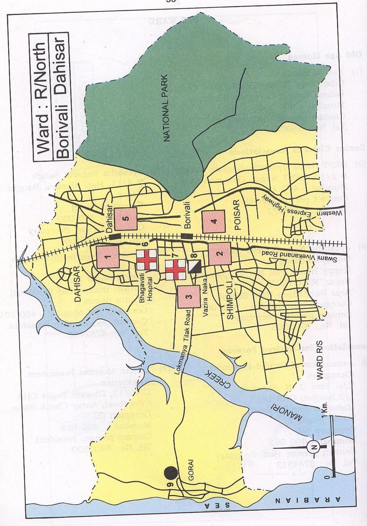 карта Dahisar Мумбаї