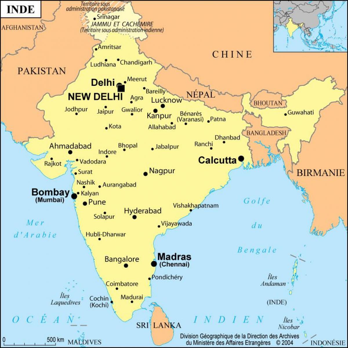 карта Бомбей Індія