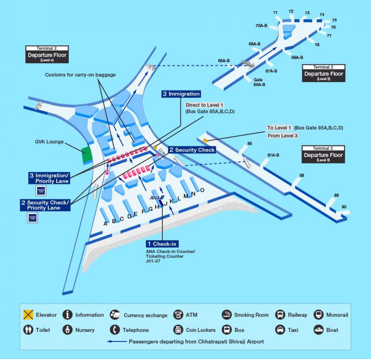 Міжнародний аеропорт чатрапати Шіваджі карті