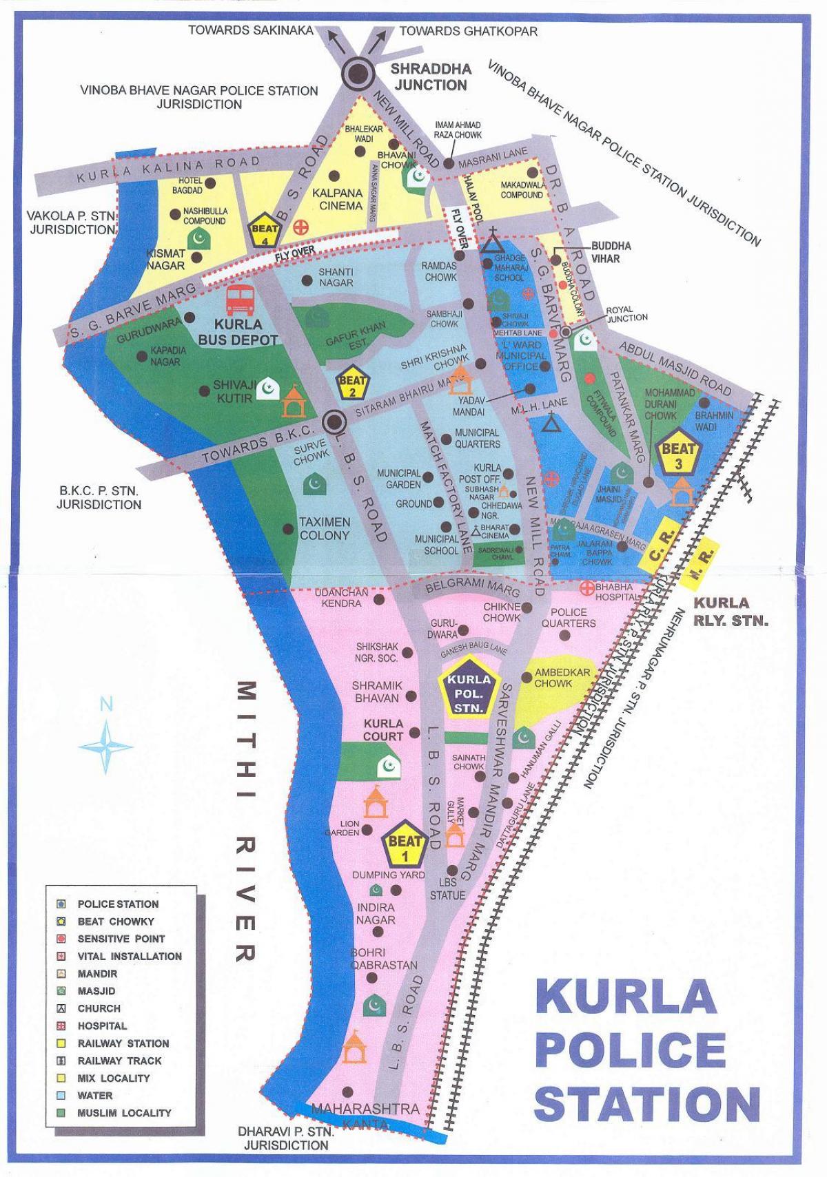 карта Мумбаї Курла