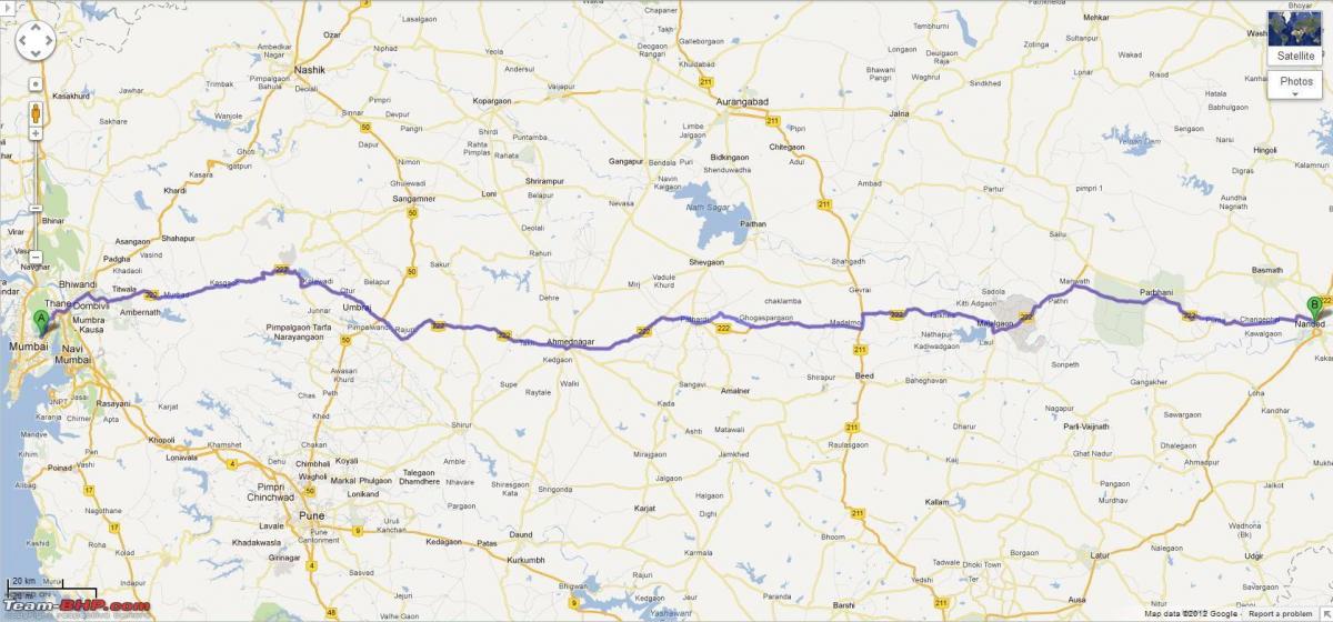 Мумбаї нагпур швидкісний маршрут на карті