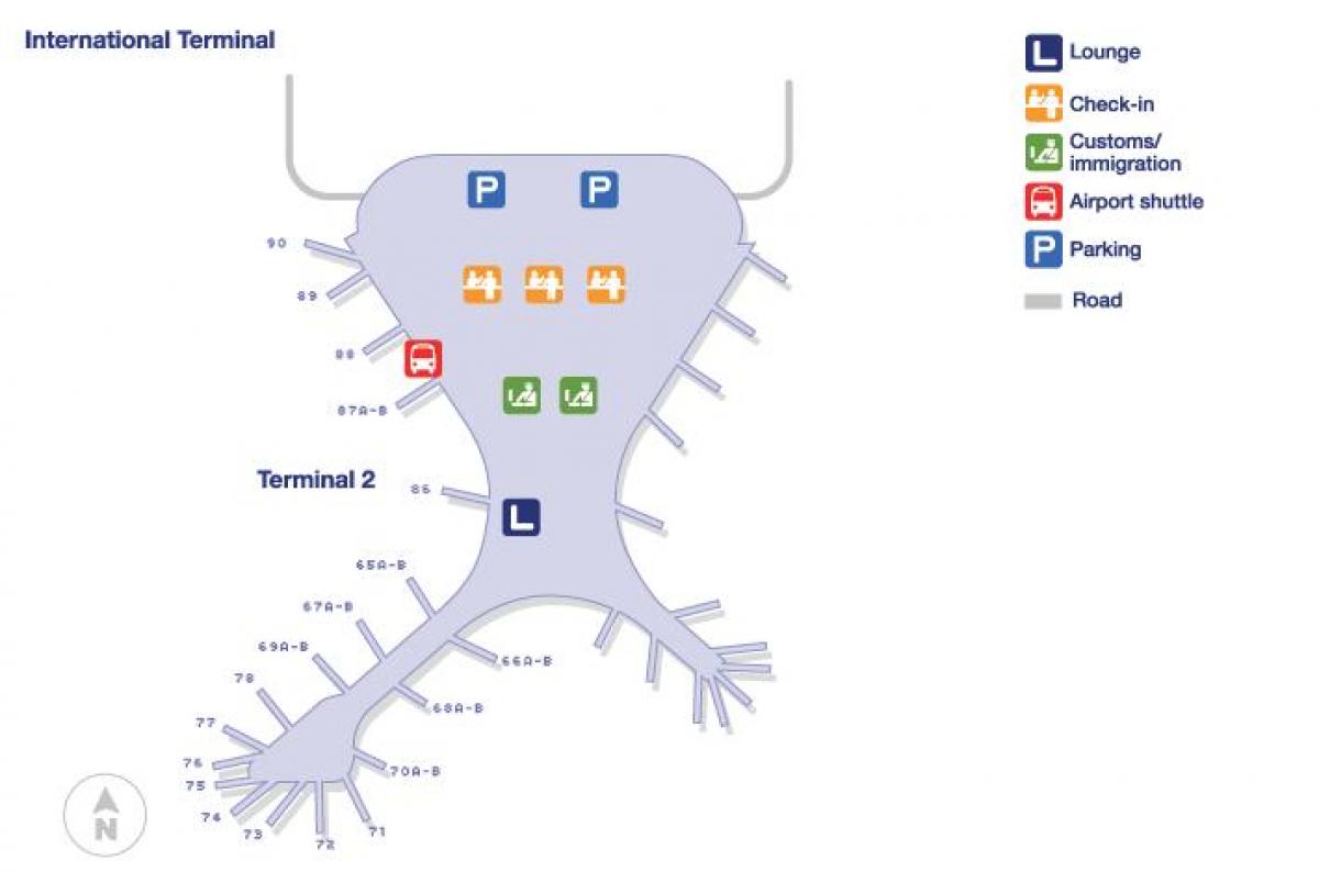 термінал 2 в аеропорту Мумбаї карті
