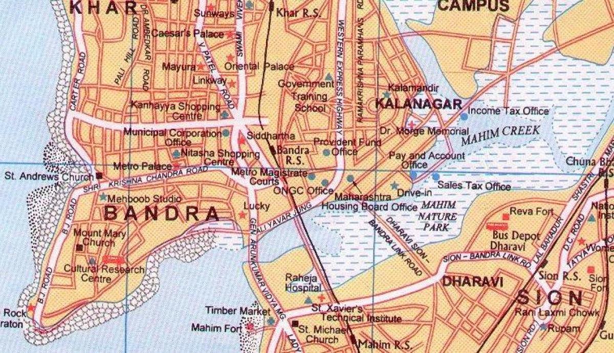 карта бандра в Мумбаї