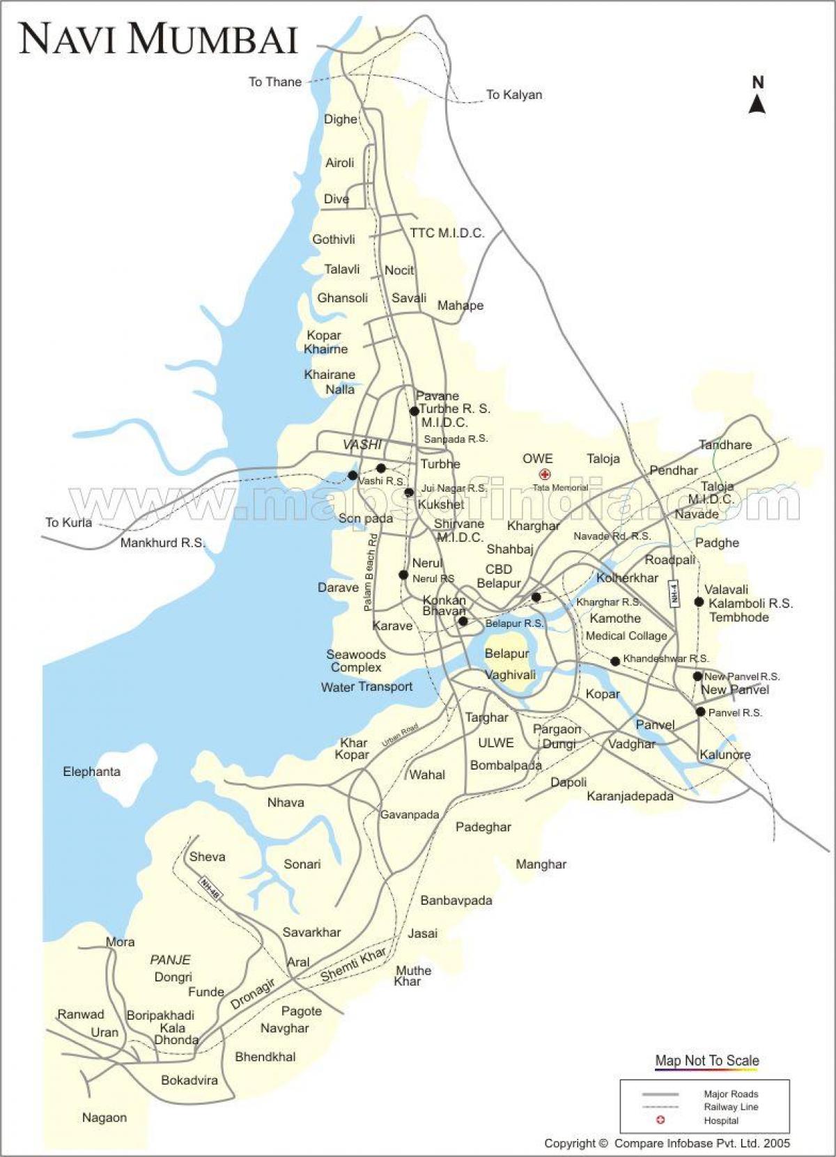 карта Нью-Мумбаї