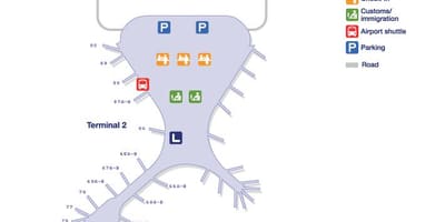 Термінал 2 в аеропорту Мумбаї карті