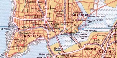 Карта бандра в Мумбаї