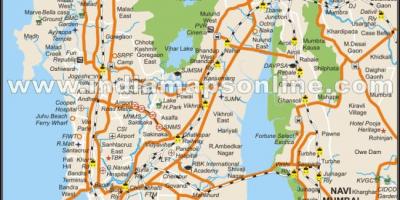 Фізична карта Мумбаї